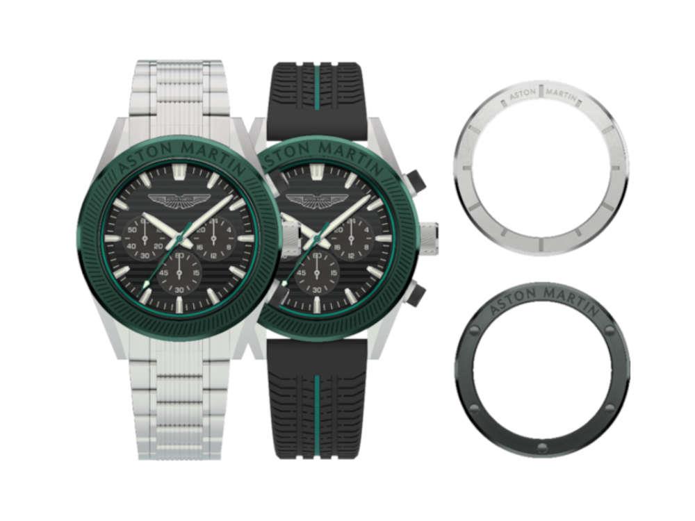 Aston Martin Icon BST Quartz Watch, Black, 45 mm, Chronograph, MTIB1F501