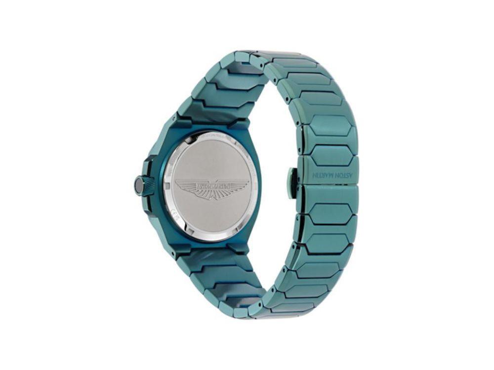 Aston Martin Icon GPQ Quartz Watch, Recycled Steel, Black, 42 mm, MTIG2S606
