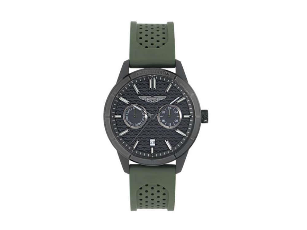 Aston Martin Icon HDL Quartz Watch, Recycled Steel, Black, 42 mm, MTIH2S604