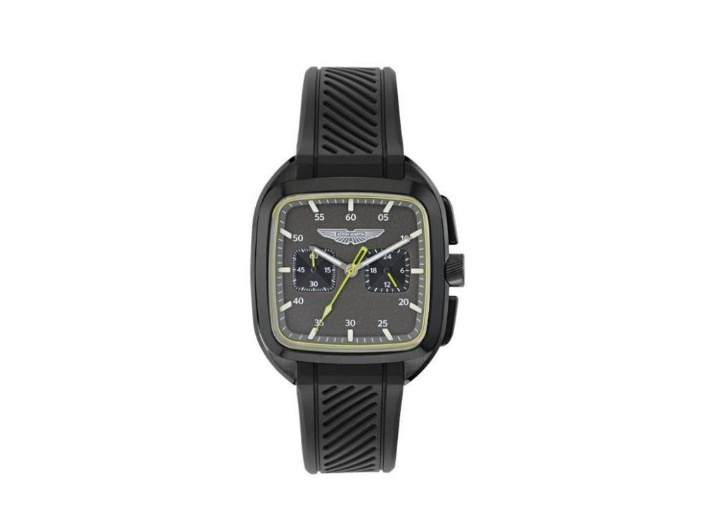 Aston Martin Icon ULT Quartz Watch, Recycled Steel, Black, 40 mm, MTIU1S605