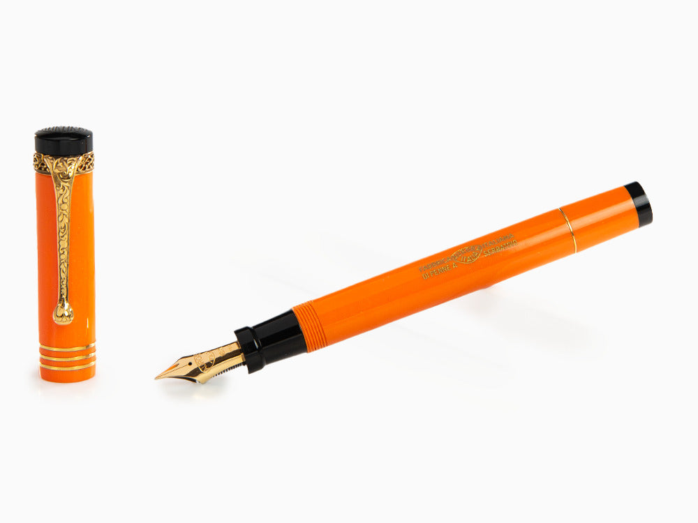 Aurora Internazionale Orange Arancio Fountain Pen, Limited Ed, 19A-O
