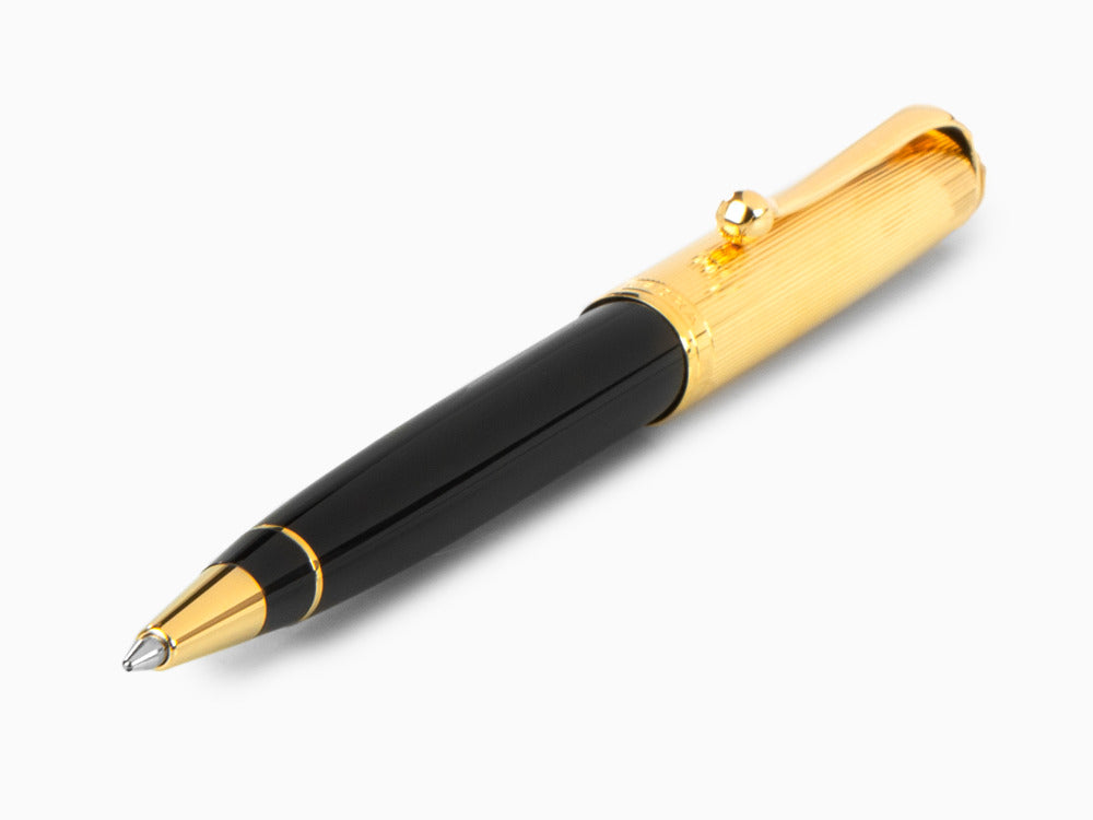 Aurora 88 Ballpoint pen, Black resine, Gold plated trim, 831
