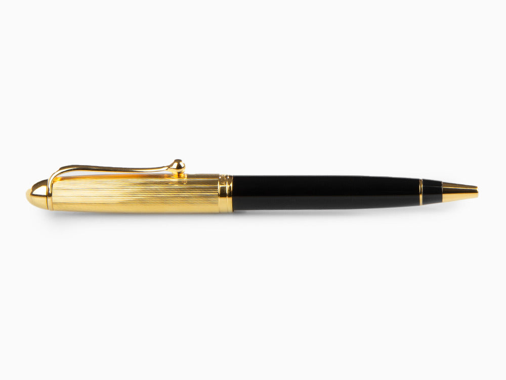Aurora 88 Ballpoint pen, Black resine, Gold plated trim, 831