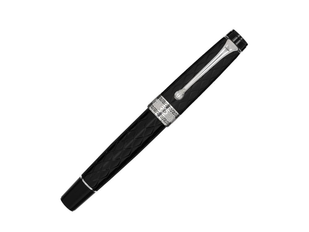 Aurora Optima Rombo Guilloché Fountain Pen, 997-CRBN