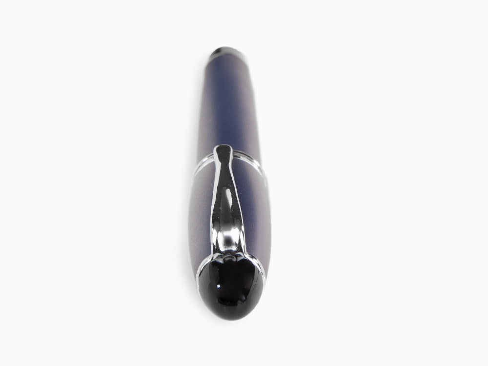 Aurora Fountain Pen Ipsilon Satin - Blue Resin and Chrome - B10B