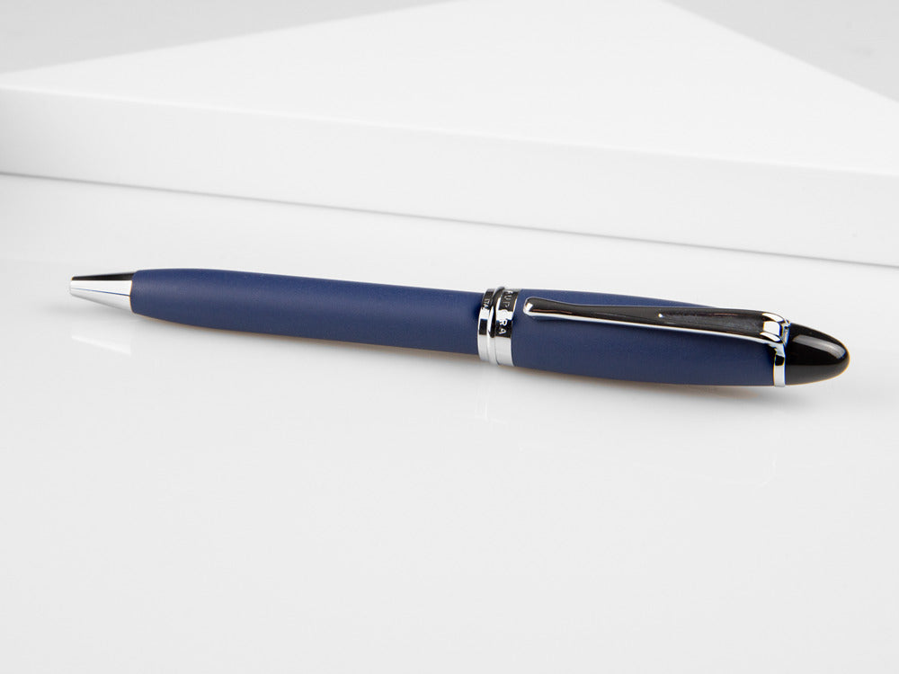 Aurora Ipsilon Ballpoint Pen, Resin, Chrome Trim, Blue, B30-BP