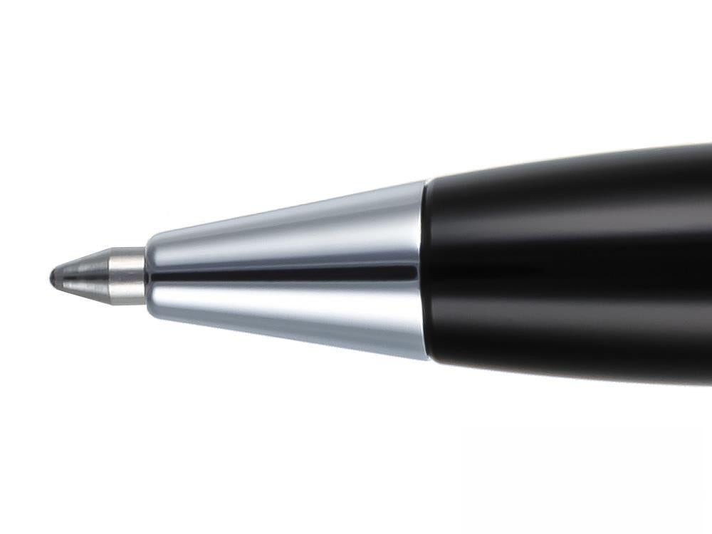 Aurora Ipsilon Ballpoint pen, Resin, Chrome trim, Black, B34CQN