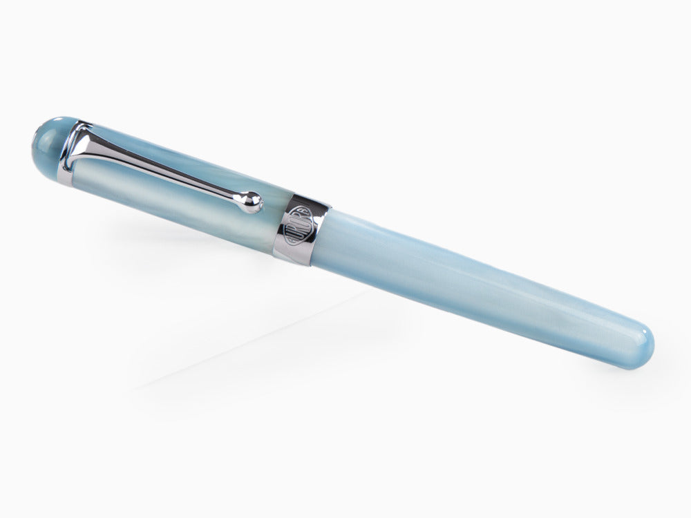 Aurora Alpha Sky Fountain Pen, Resin, Chrome Trim, H11CA