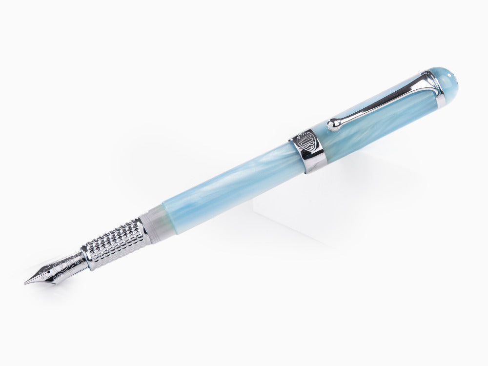 Aurora Alpha Sky Fountain Pen, Resin, Chrome Trim, H11CA