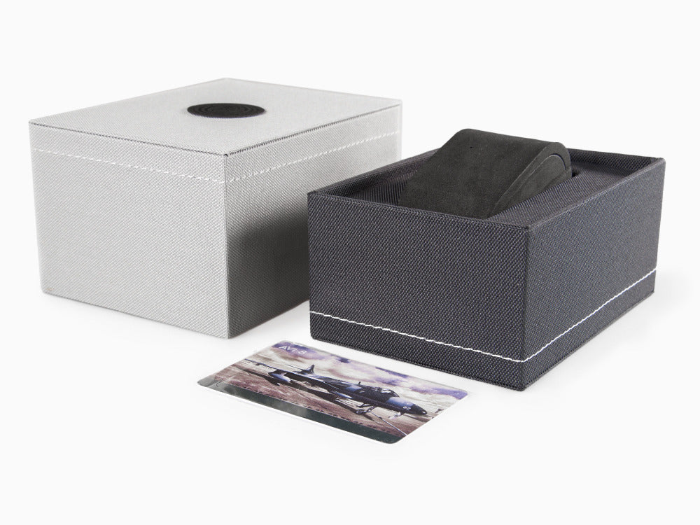 AVI-8 Hawker Hurricane Carey Dual Time Manston Quartz Watch, Black, AV-4088-01