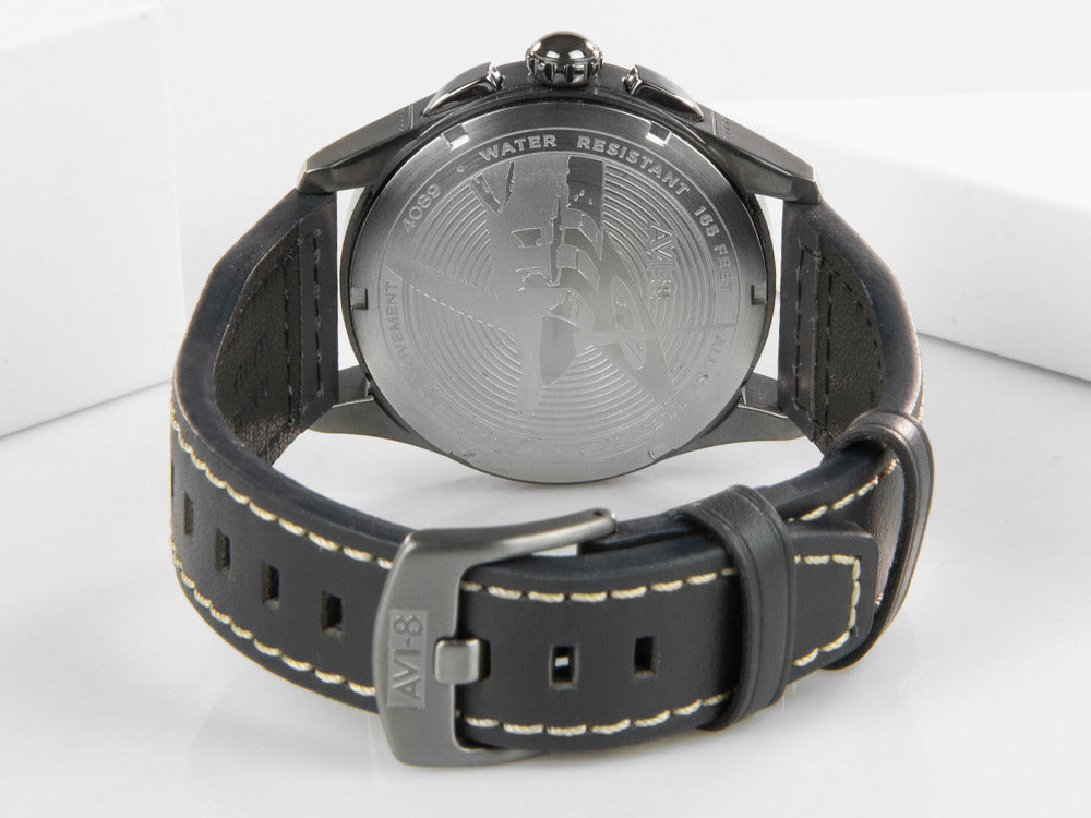 AVI-8 Spitfire Lock Chronograph Channel Blue Quartz Watch, 42 mm, AV-4089-04