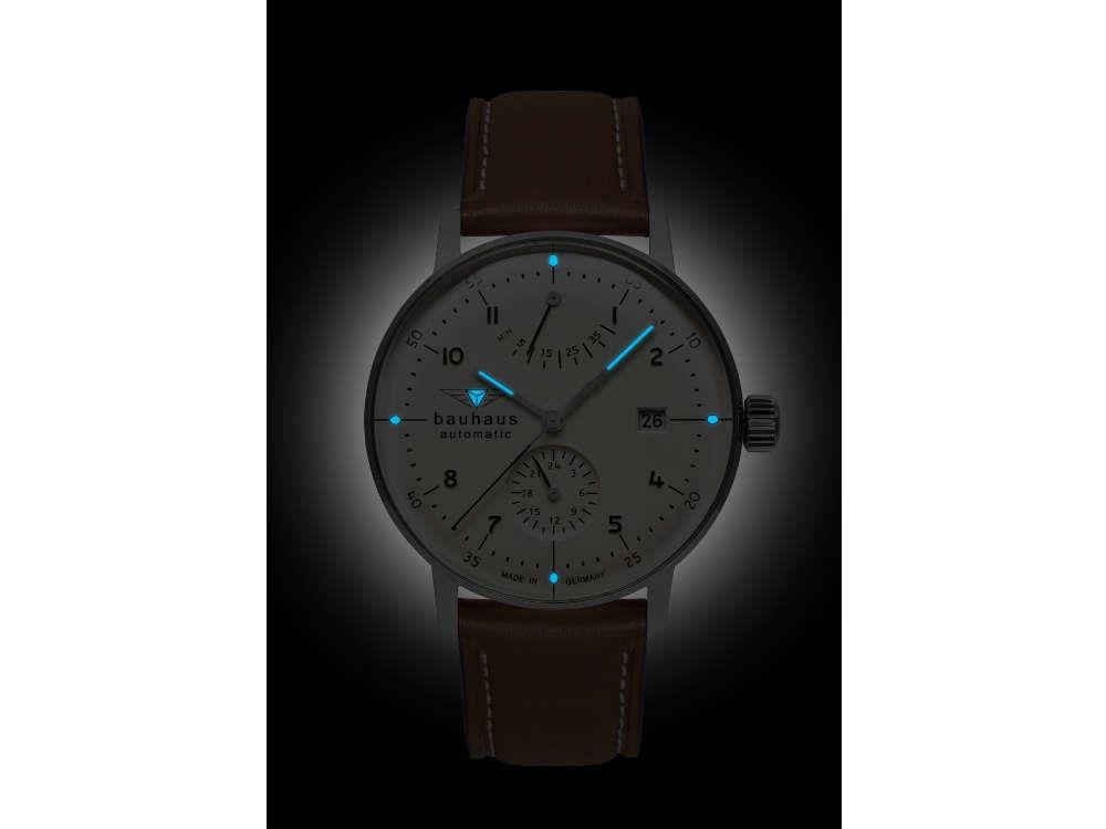 Bauhaus Aviation Dessau Automatic Watch, White, 41 mm, Miyota 9132, 2066-1