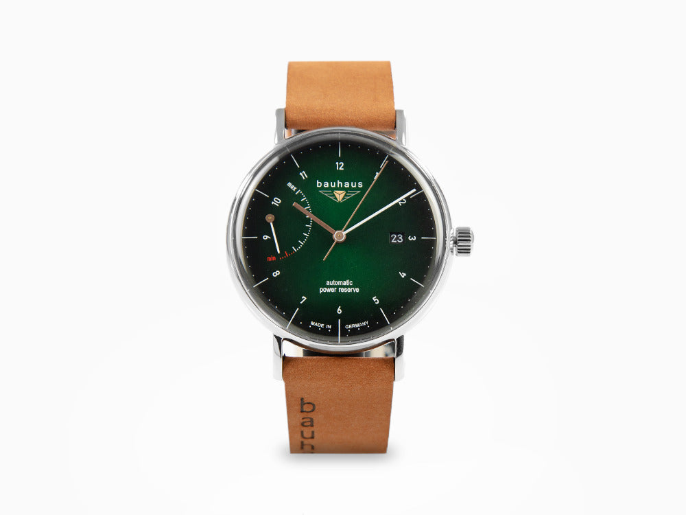 Bauhaus Automatic Watch, Green, 41 mm, Day, 2160-4