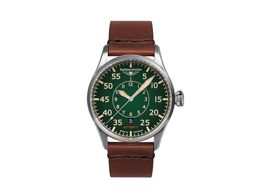 Bauhaus Aviation Flight Control Automatic Watch, Green, 42 mm, SW 220, 2756-4
