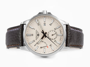 Bauhaus Aviation Automatic Watch, Titanium, Beige, 42 mm, Day, 2860-5