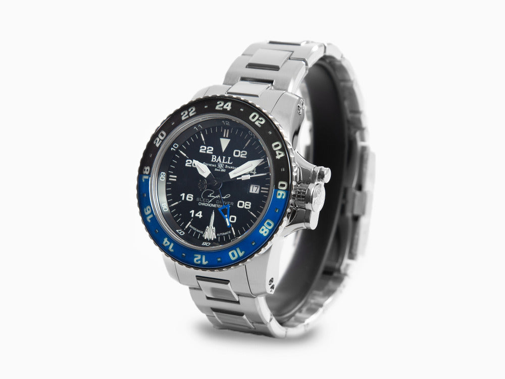 Ball Engineer Hydrocarbon AeroGMT Sled Driver Automatic Watch, Black, COSC