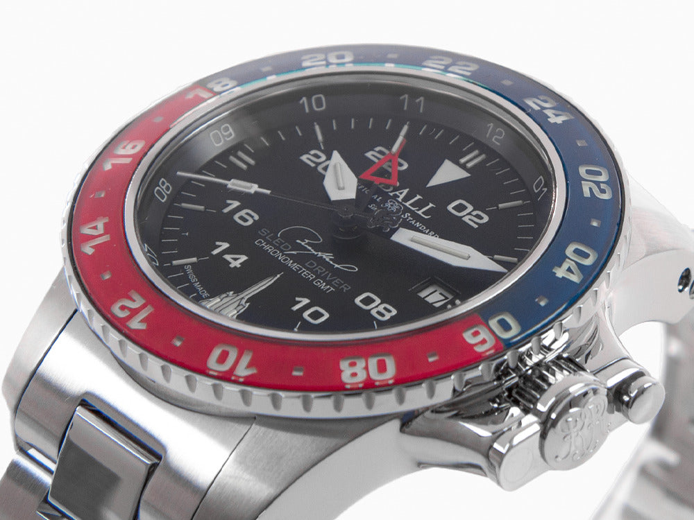 Ball Engineer Hydrocarbon AeroGMT Sled Driver Automatic Watch, DG2018C-S18C-BK