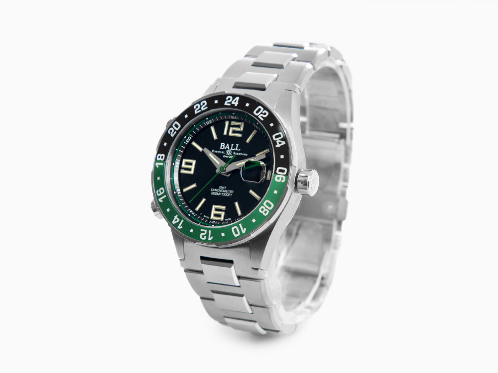 Ball Roadmaster Pilot GMT Automatic Watch, COSC, Black, 40 mm, DG3038A-S3C-BK
