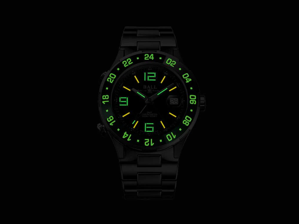 Ball Roadmaster Pilot GMT Automatic Watch, COSC, Black, 40 mm, DG3038A-S3C-BK