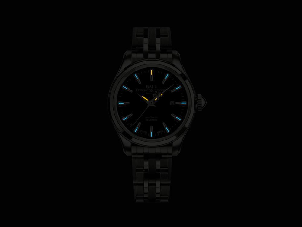 Ball Trainmaster Eternity Ladies Watch, Ball RR1104, Black, Steel bracelet