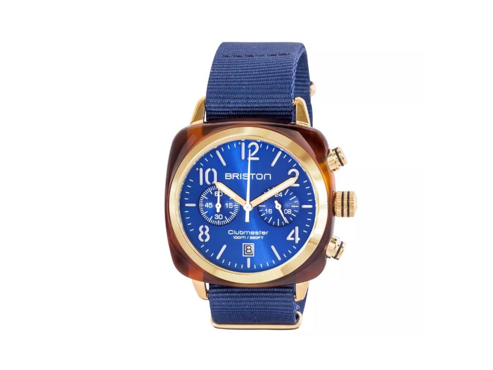 Briston Clubmaster Classic Quartz Watch, Blue, 40 mm, 15140.PYA.T.9.NNB