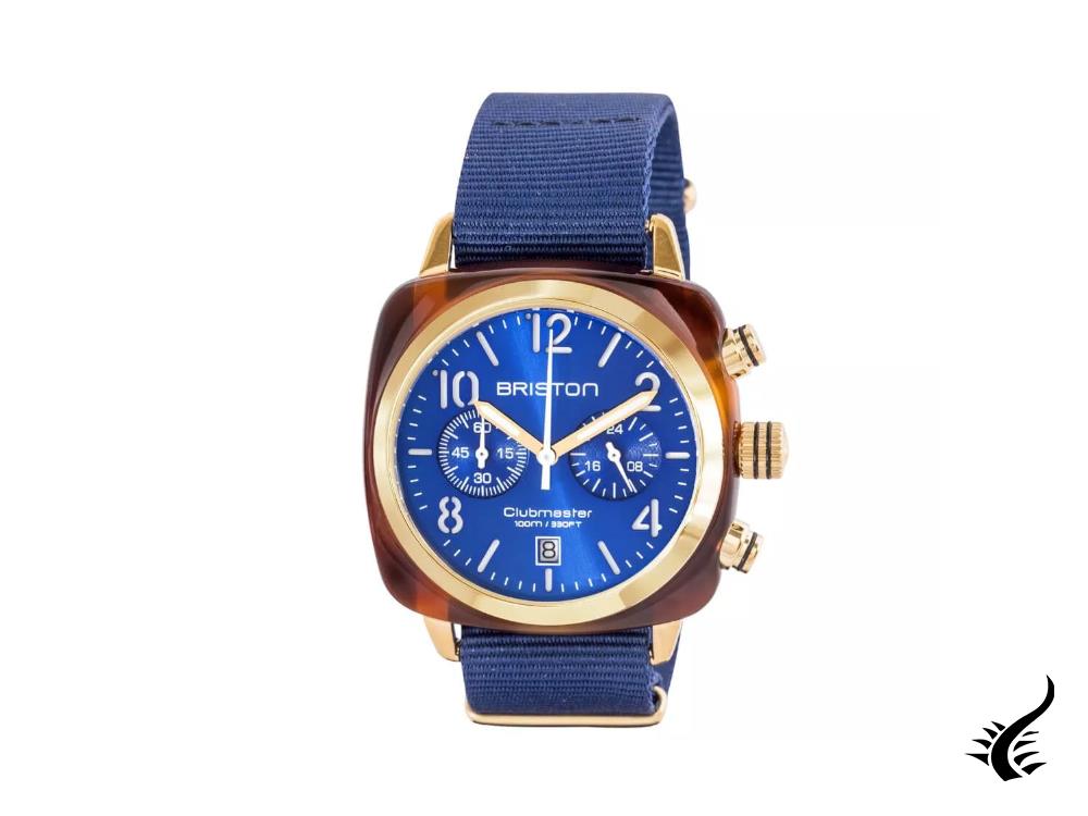 Briston Clubmaster Classic Quartz Watch, Blue, 40 mm, 15140.PYA.T.9.NNB