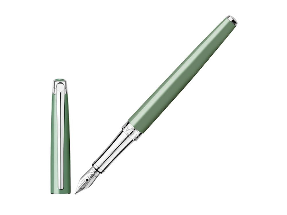 Caran d'Ache Léman Slim Vert de Gris Fountain Pen, Green, 4791.713