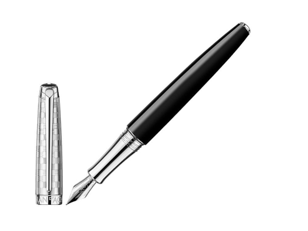 Caran d'Ache Léman Damier Fountain Pen & Black Leather Case, 4799.566