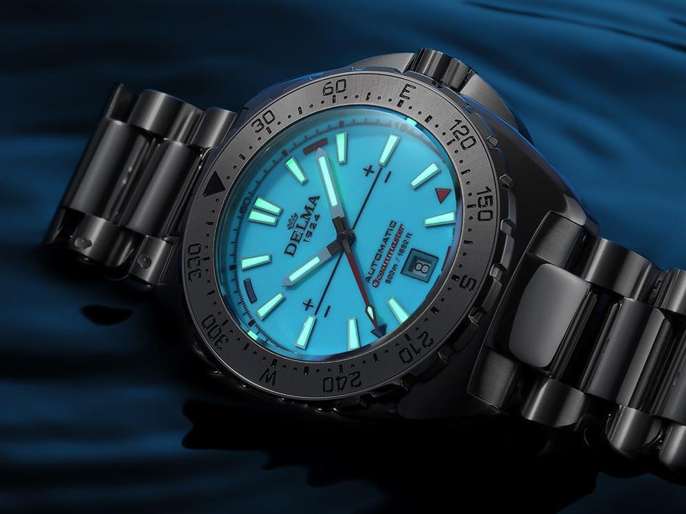 Delma Diver Oceanmaster Lume Automatic Watch, Blue, 44 mm, 41701.670.6.199