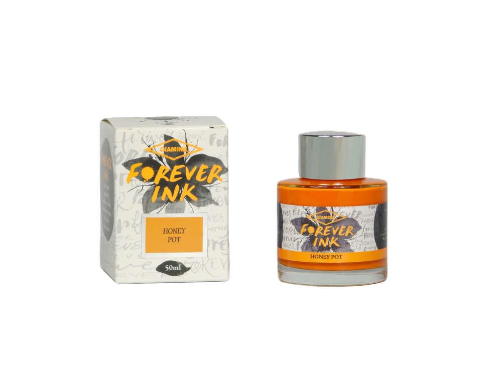 Diamine Forever Ink Collection -Permanent Pigment Honey Pot Ink Bottle, Orange