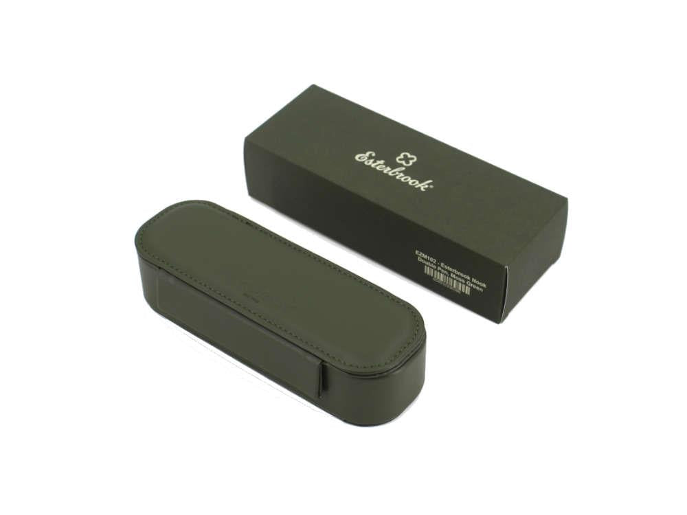 Esterbrook Double Pen Nook, Moss Green, 2 Writing Instruments, EZM102