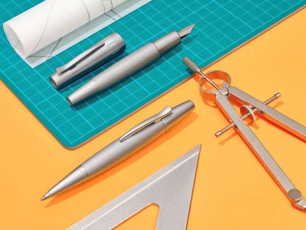 Faber-Castell E-Motion Ballpoint pen, Metal, Silver, 148676