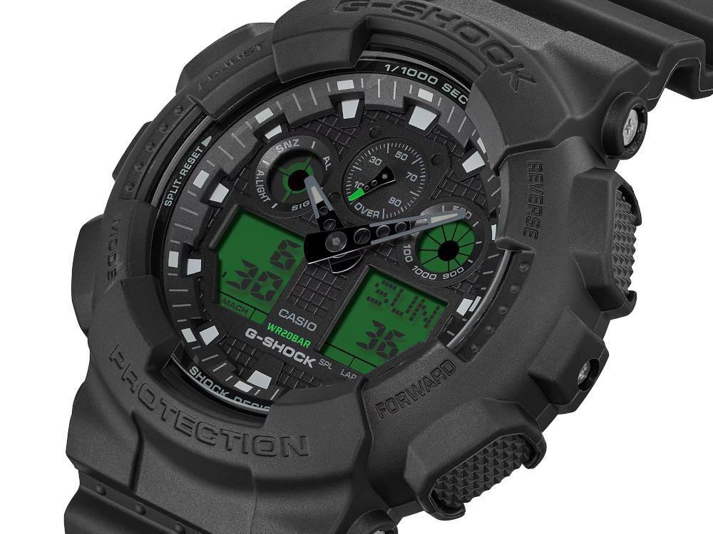 G-SHOCK Casio Classic Quartz Watch, Resin, Black, GA-100BEG-1AER