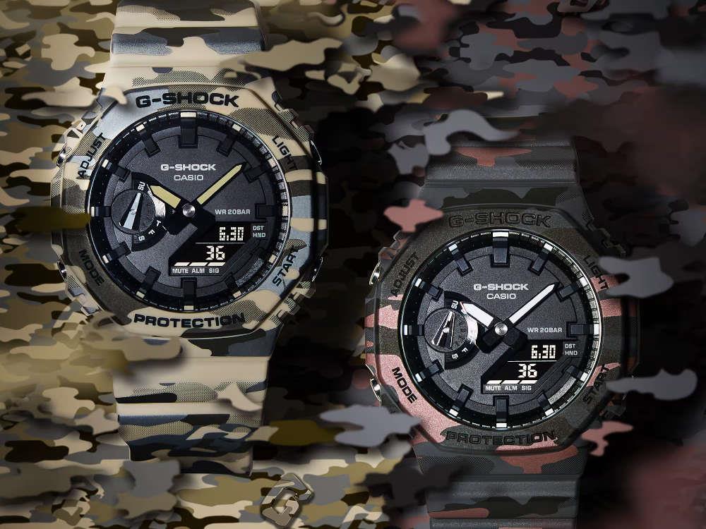 G-SHOCK Casio Trend Quartz Watch, Black, 48.5 × 45.4mm, GA-2100CM-8AER