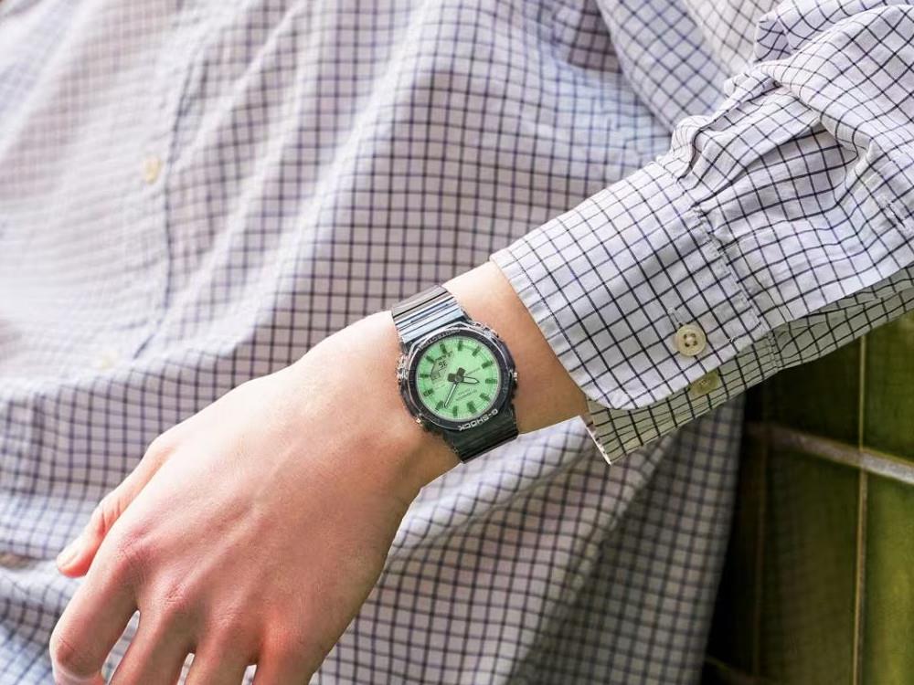 G-SHOCK Casio Classic Quartz Watch, Resin, Green, GMA-P2100SR-1AER