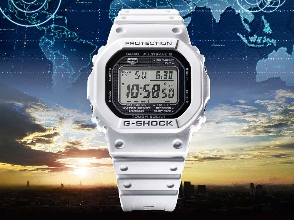 G-SHOCK Casio G-Steel Quartz Watch, White, 48.9 × 42.8mm, GW-5000HS-7