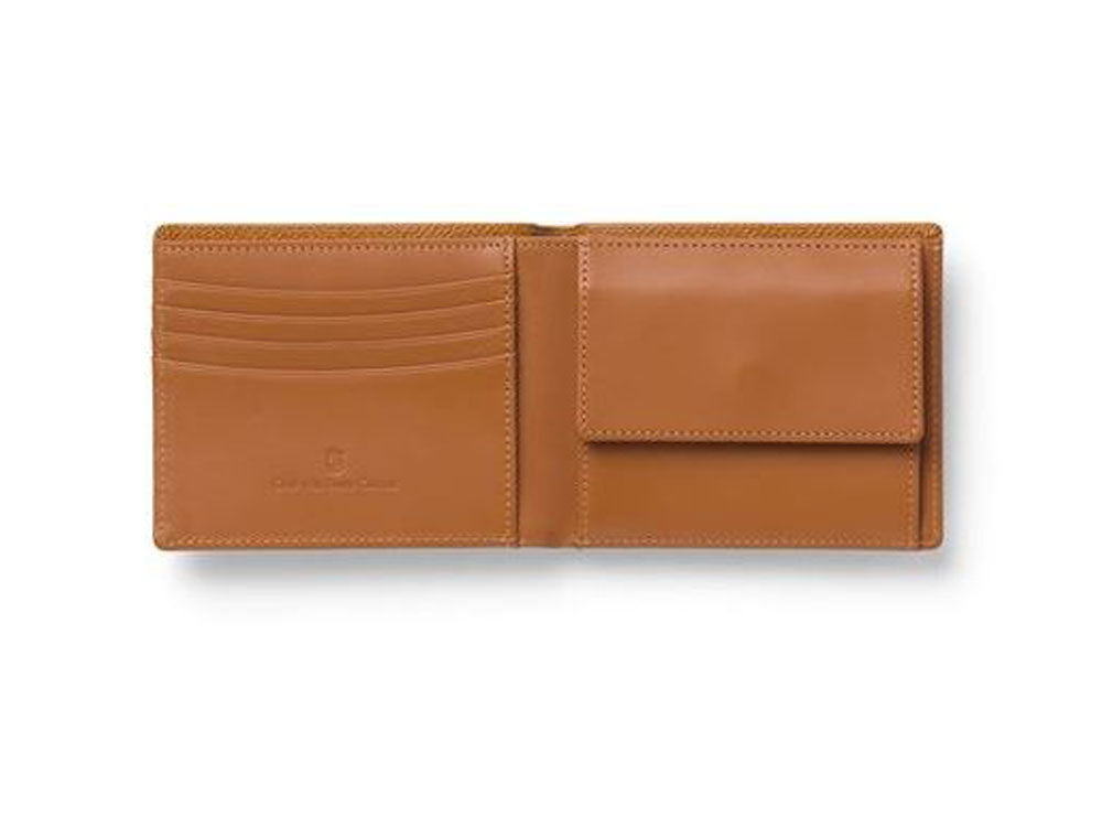 Graf von Faber-Castell Epsom Wallet, Brown, Calfskin Leather, 4 Cards, 118931