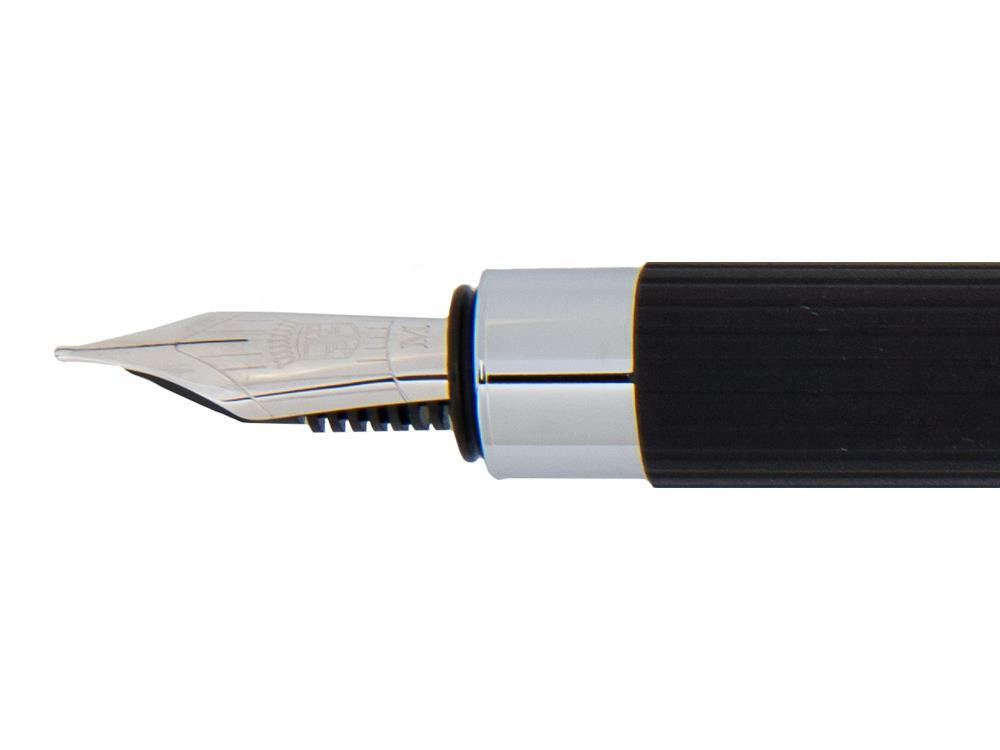 Graf von Faber-Castell Tamitio Fountain Pen, Metal, Ribbed, Black