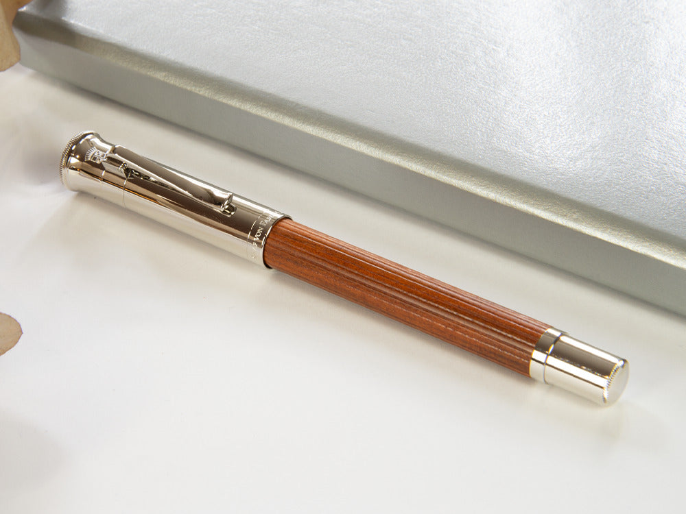 Graf von Faber-Castell Classic Rollerball pen, Pernambuco wood, Platinum,145510