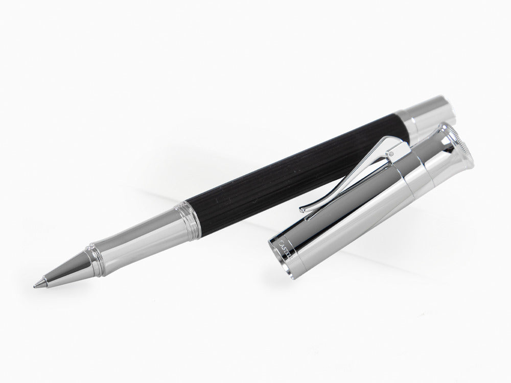 Graf von Faber-Castell Classic Rollerball pen, Ebony wood, Platinum trim,145511