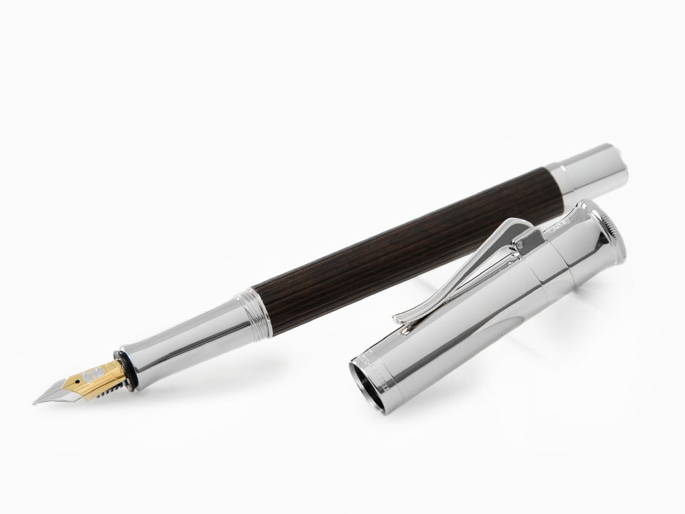 Graf von Faber-Castell Classic Fountain Pen, Grenadilla wood, Platinum