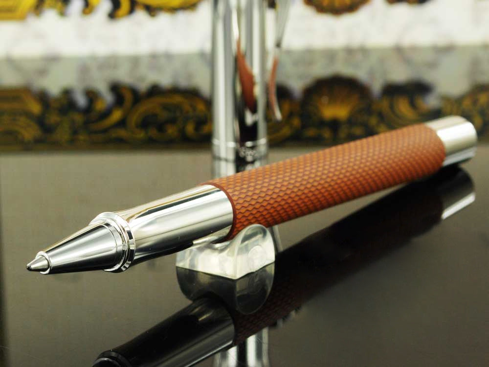 Graf von Faber-Castell Guilloche Rollerball pen, Precious resine, Cognac