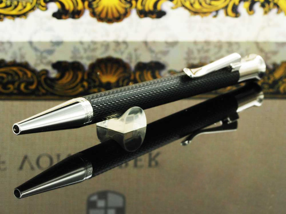 Graf von Faber-Castell Guilloche Ballpoint pen, Precious resine, Black, 146530