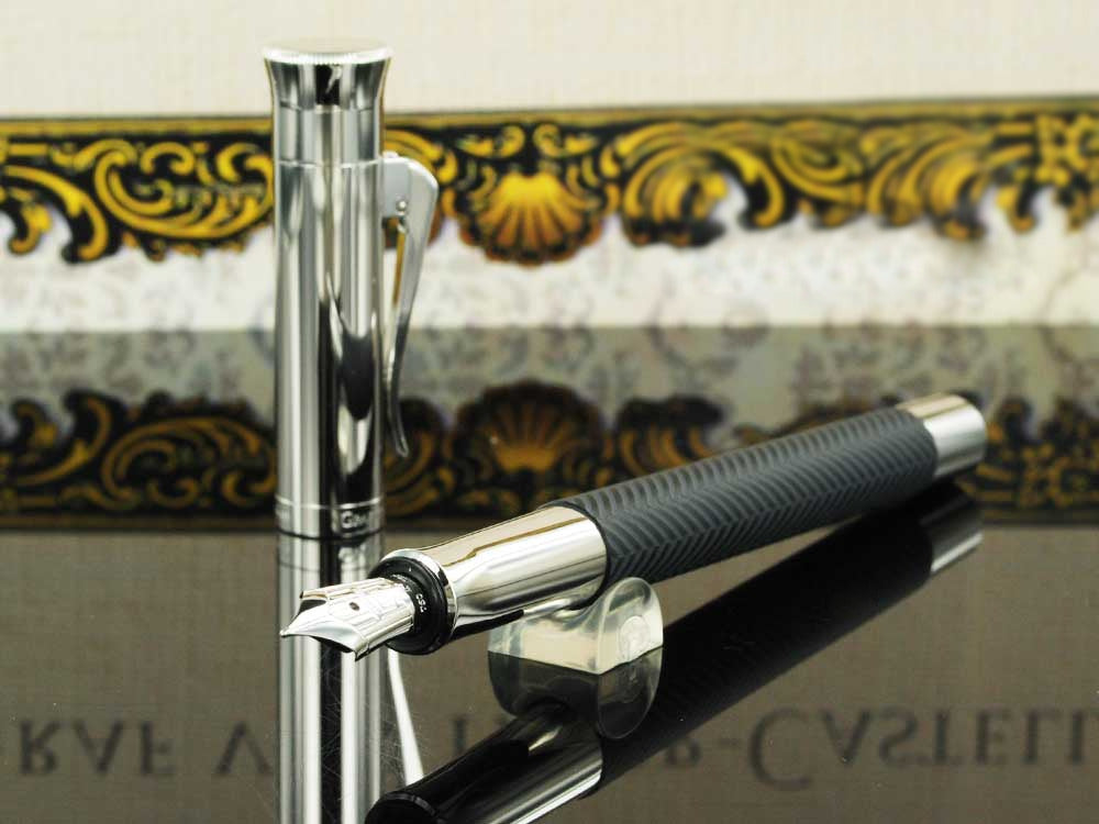 Graf von Faber-Castell Guilloche Ciselé Fountain Pen, Anthracite, 146700