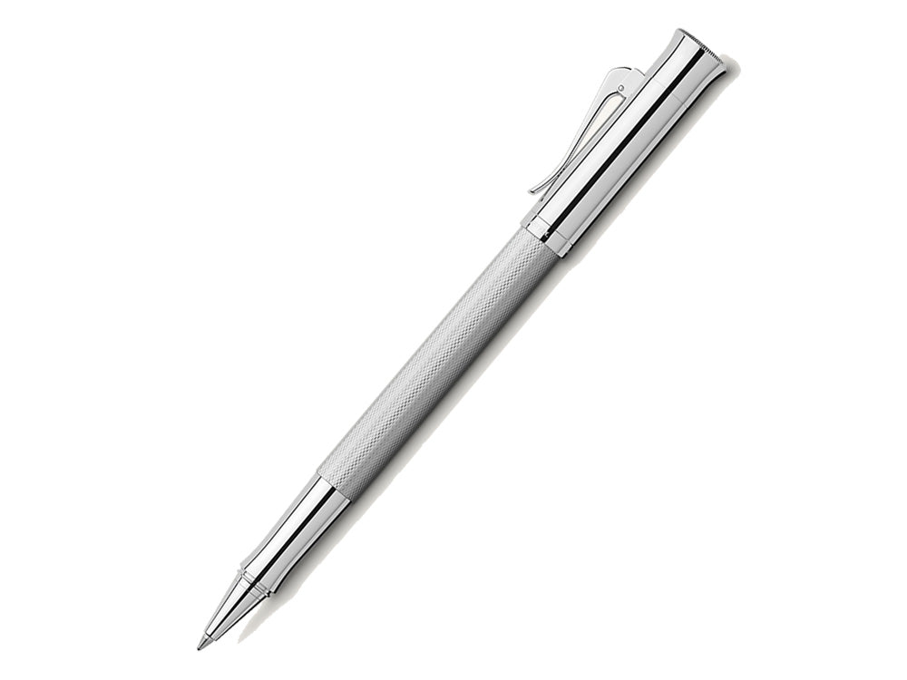 Graf von Faber-Castell Guilloche Rollerball pen, Metal, Rhodium trim, 146514