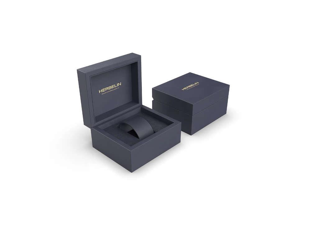 Herbelin Cap Camarat Quartz Watch, Stainless Steel, Black, 33 mm, 14545B49