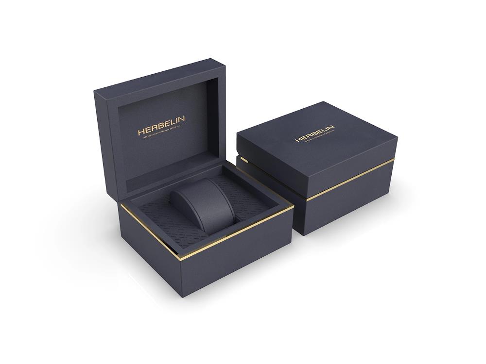 Herbelin Newport Automatic Watch, Blue, 42 mm, Day, 1768A15CB