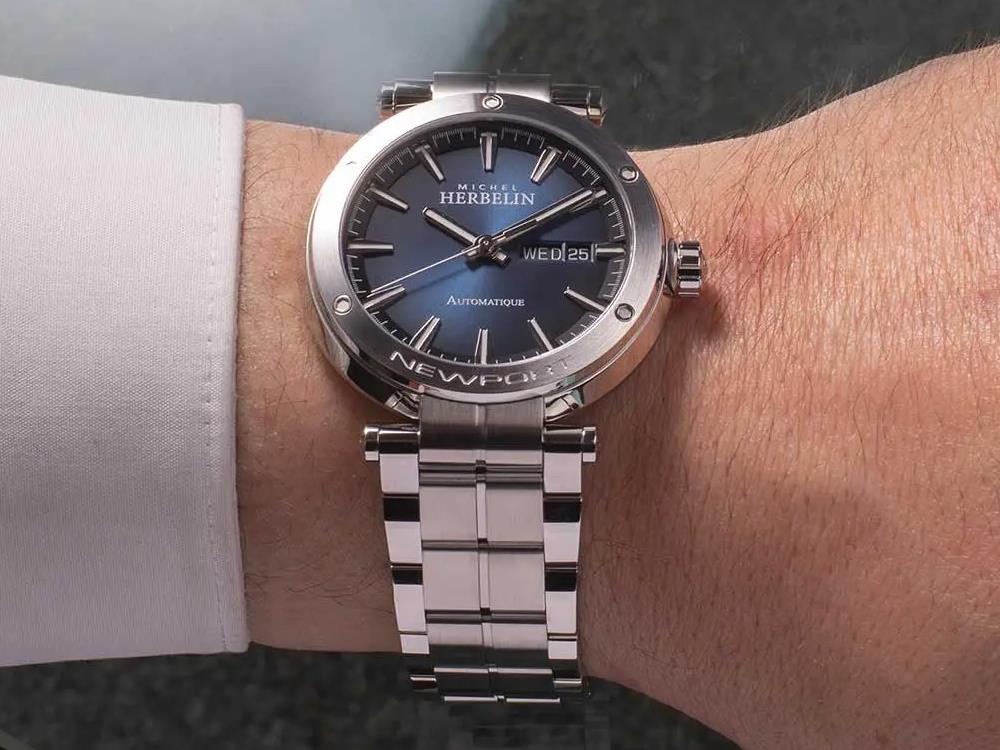 Herbelin Newport Automatic Watch, Blue, 42 mm, Day, 1768B15