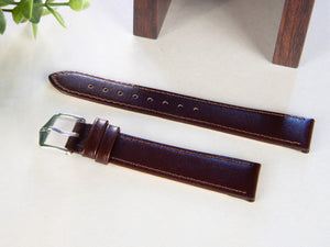 Hirsch Osiris Leather Strap, Brown, 18 mm, L (200 mm), 03475010-2-18