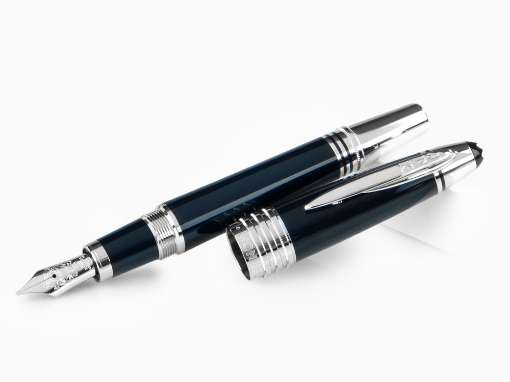 Montblanc John F. Kennedy Fountain Pen, Resine & Platinum, 111045